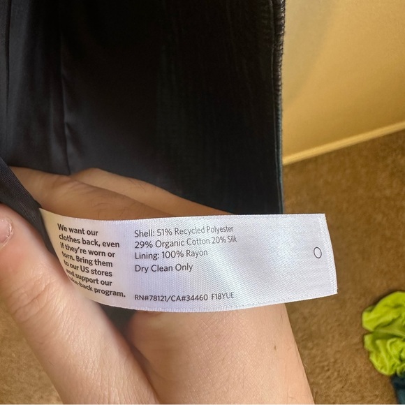 Eileen Fisher Women’s Pine Infinity Jacquard Blazer Shawl Collar 3/4 Sleeve - Picture 4 of 4